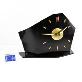 1950s bakelite brusel style fireplace clock, prim czechoslovakia