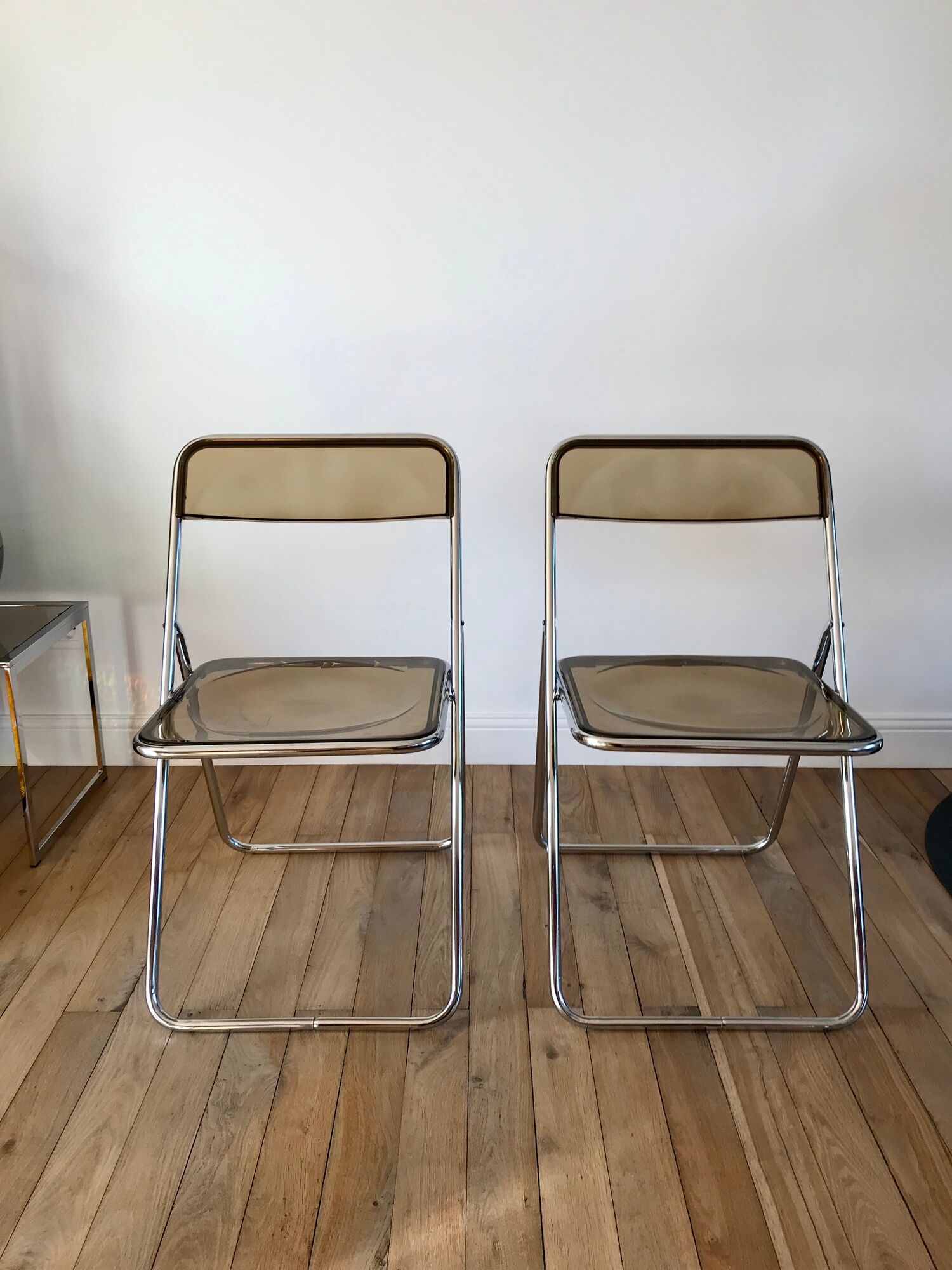 Pair of space age folding chairs, Italy 1967