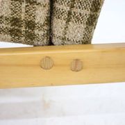 1960s Rare Mid-Century Modern Beech Wing Armchair by ÚLUV, Czechoslovakia