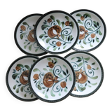 6 Argenteuil Boch La Louviere plates