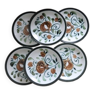 6 assiettes argenteuil Boch La louviere