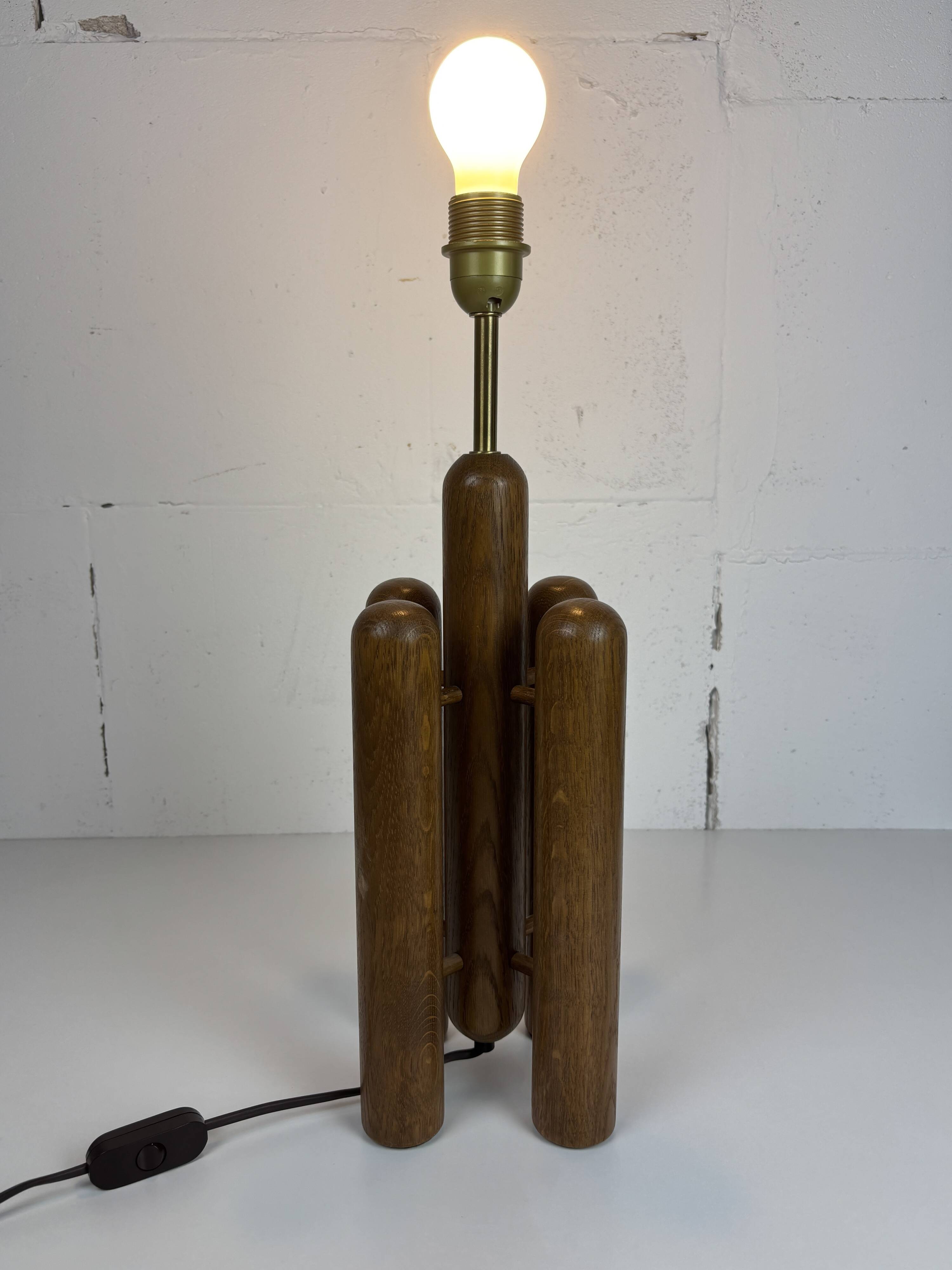 Midcentury organic sculptural architectural mushroom table lamp by Temde