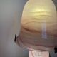 Vintage pink glass table lamp – Mushroom shade and base in