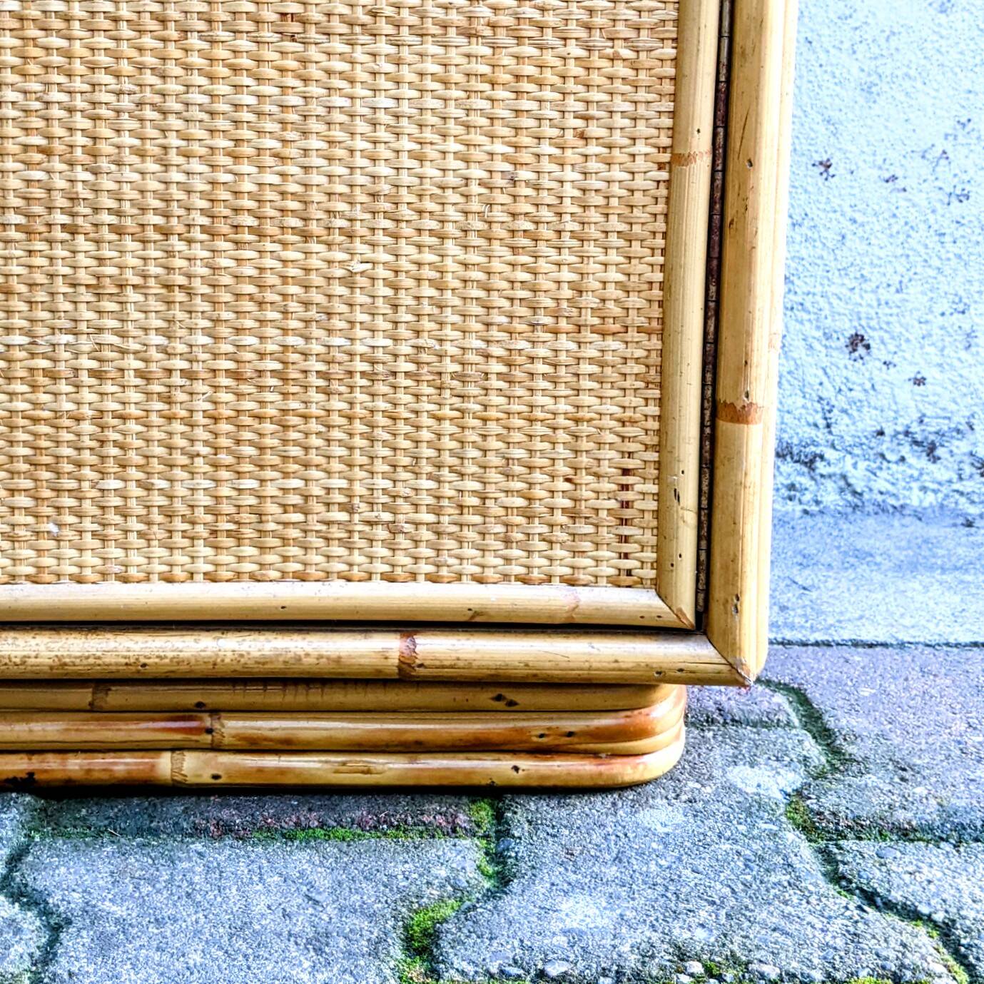Cane and rattan side furniture from the 70s