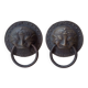 Paire de heurtoirs de porte bronze asiatique