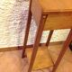 Square plant holder in light wood / 70s-80s
