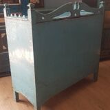 Buffet bas turquoize Teck indien et art déco