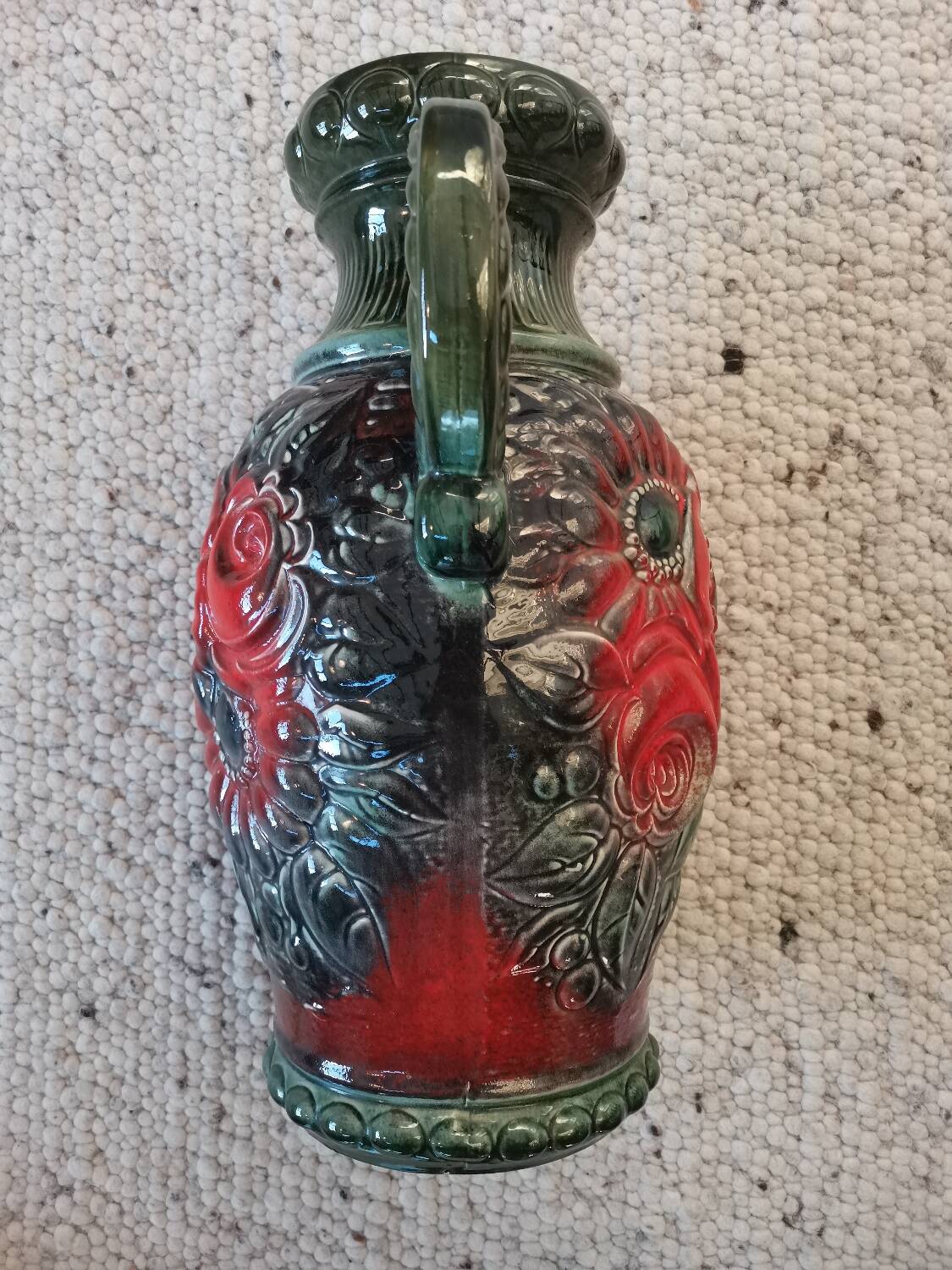 Vase de sol Scheurich vintage en céramique, Allemagne de l'Ouest