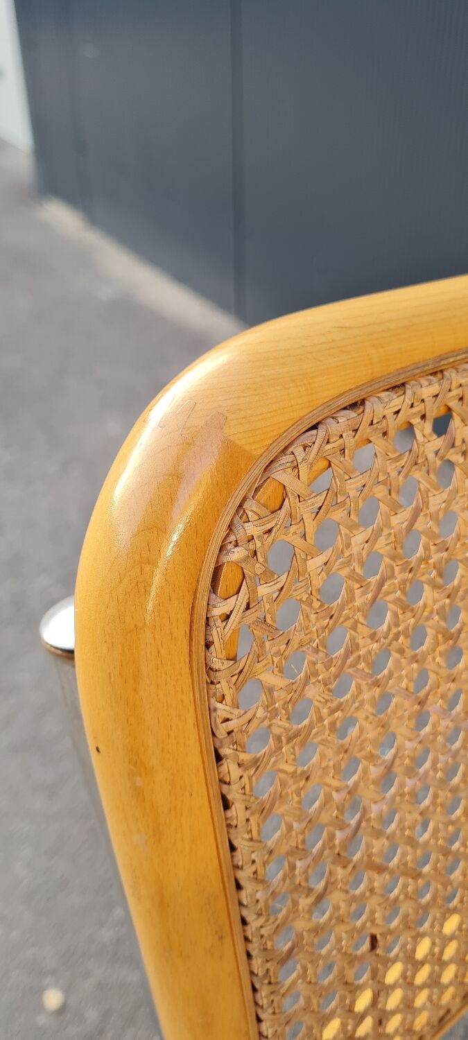 Pair of chairs cesca B32 by Marcel breuer