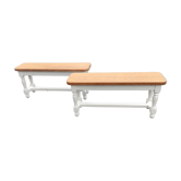 Pair of vintage oak benches