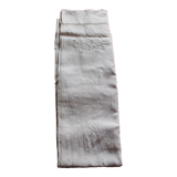 Antique linen sheet Floral monograms M R