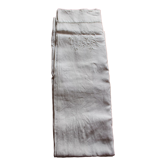 Antique linen sheet Floral monograms M R