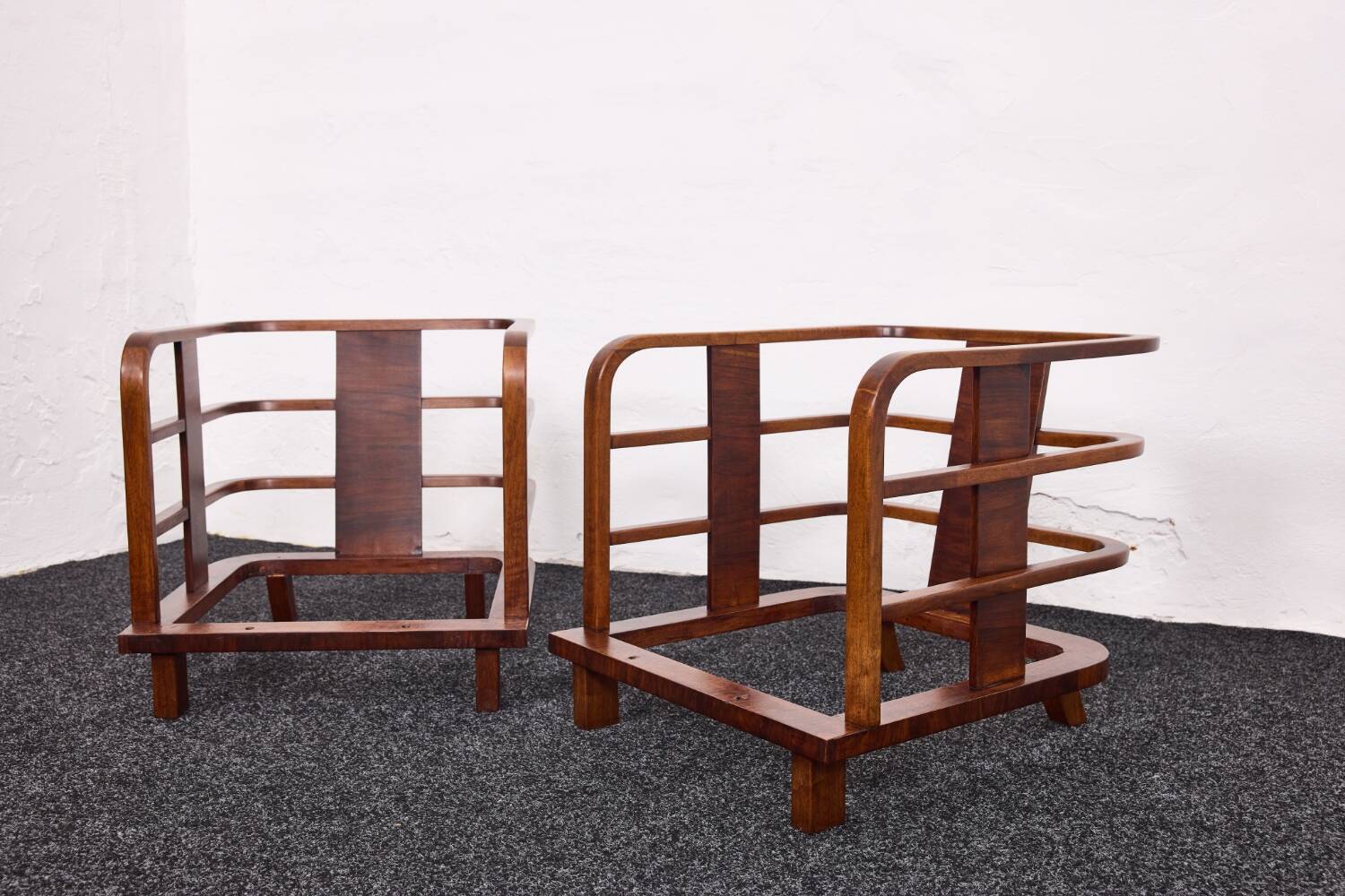 Lajos Kozma, importants fauteuils Art Déco de Budapest Werkstatte, années 1930