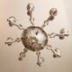 Large hand-painted gilded chandelier mangani ceramiche porcelain