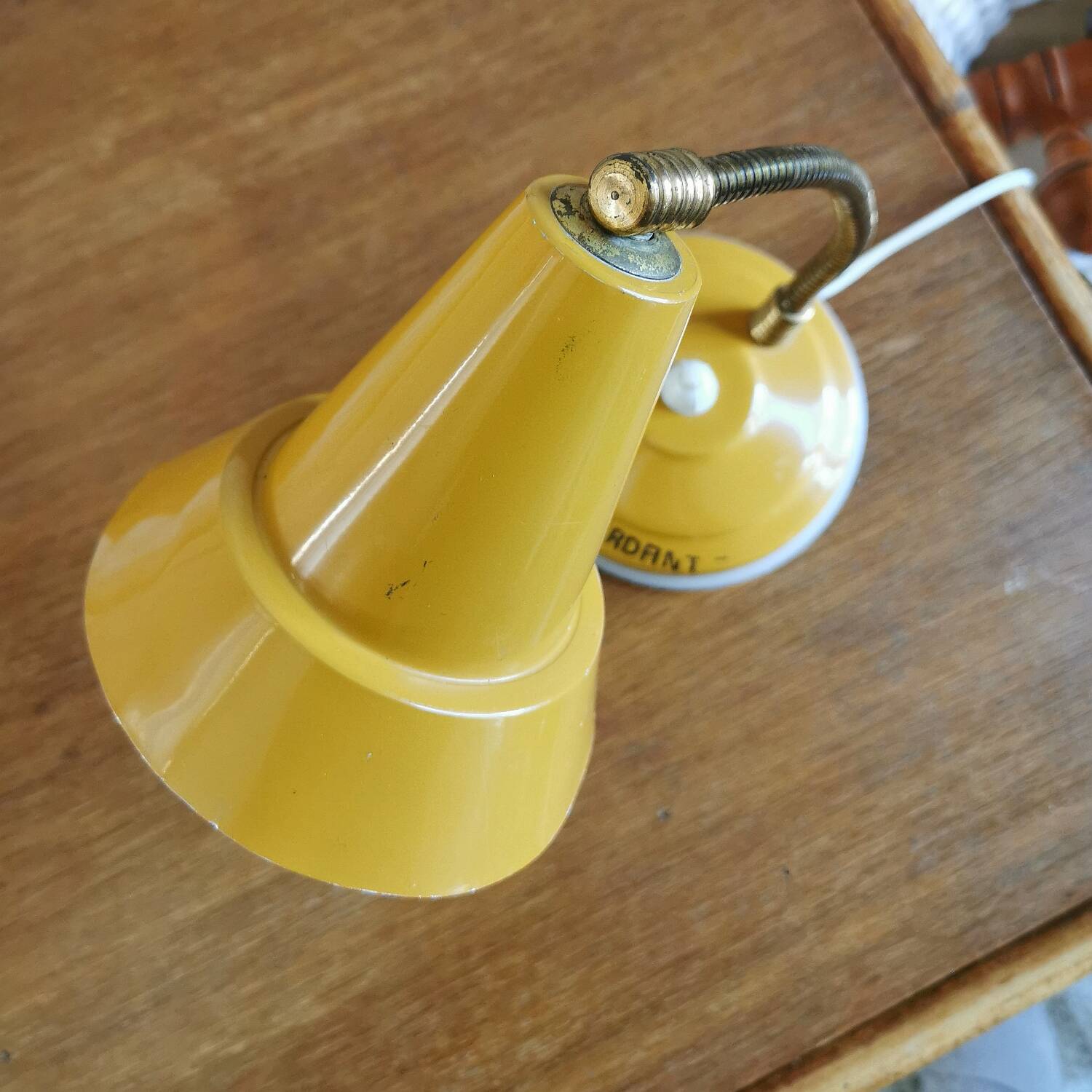 Vintage yellow cocotte lamp from the 60s