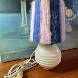 Art Deco lamp pink glass