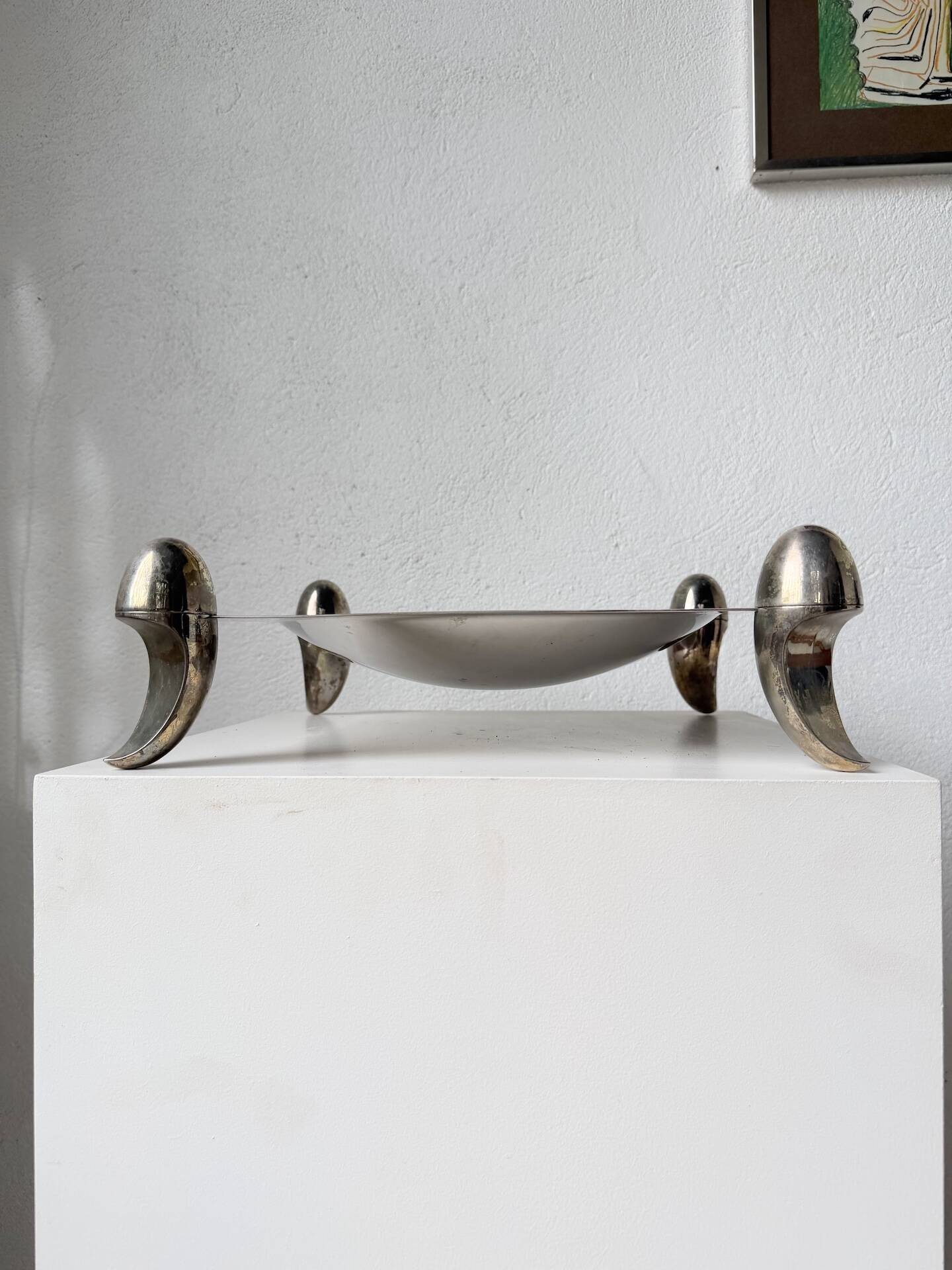 Silver-plated fruit bowl