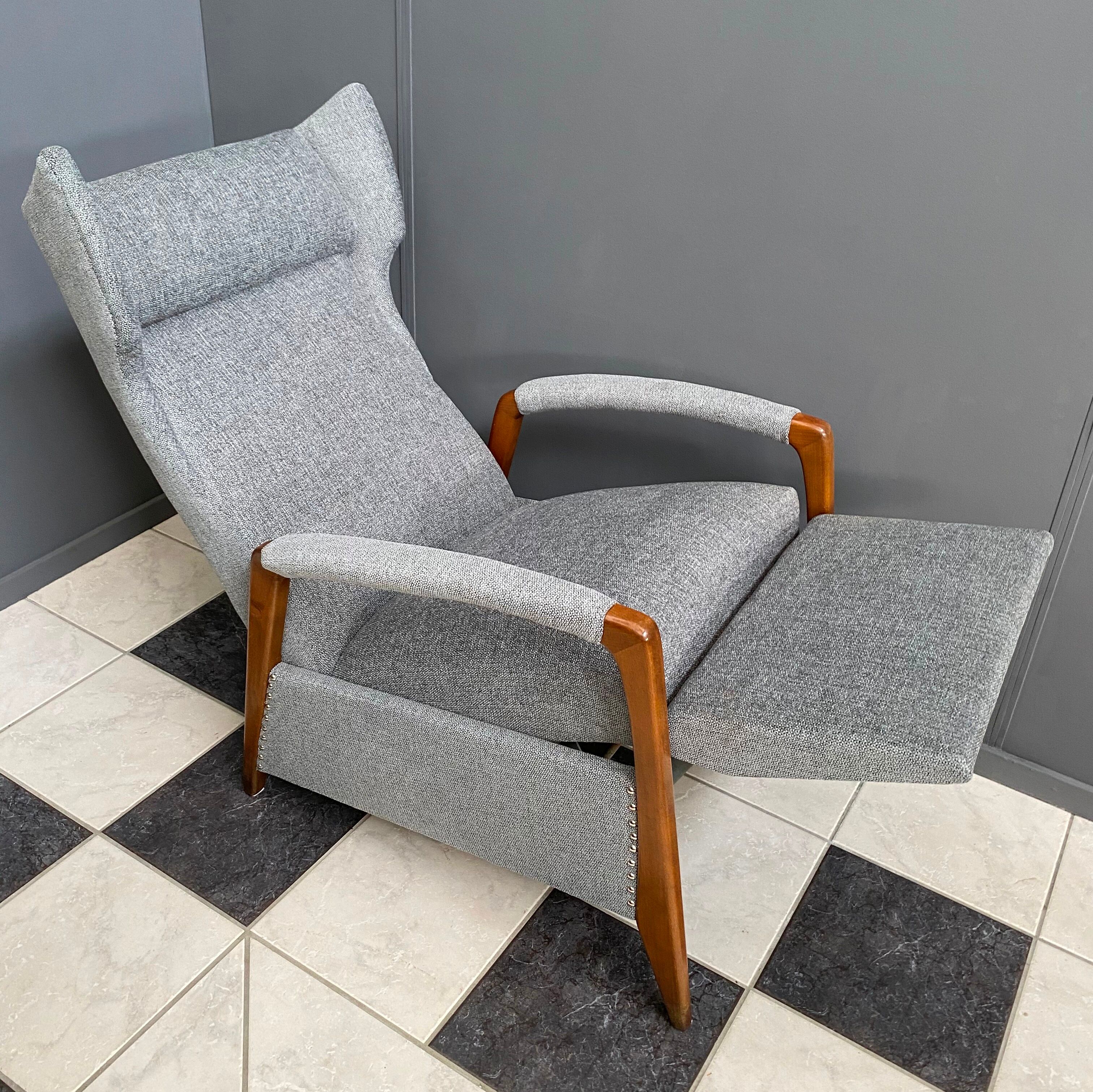 Grey relax recliner armchair 1960