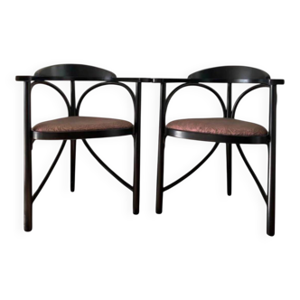 2 x Thonet 91 triangle chair by Michael Thonet