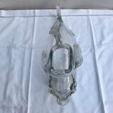 Ancien vase forme poisson verre soufflé