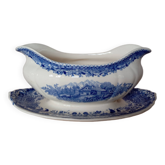Gravy boat 'Burgenland' blue Villeroy & Boch Mettlach