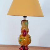 Vintage ceramic parrot lamp