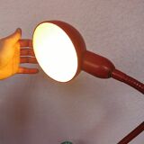 Burgundy flexible casserole lamp, 1960