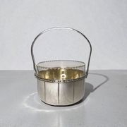 Art Deco, small silver-plated pocket basket with hallmarks from around 1930.
