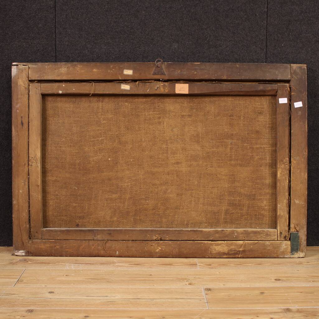 Antique Italian landscape painting from the 18th century