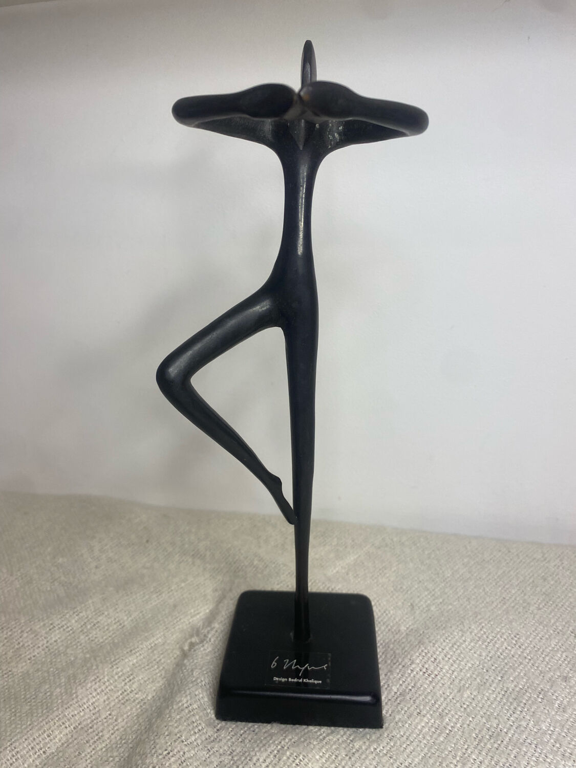 Bronze abstract ballerina statue Bodrul Khalique