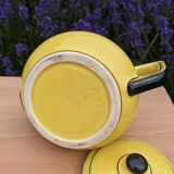 Théière / cafetière style Art Déco jaune et noire