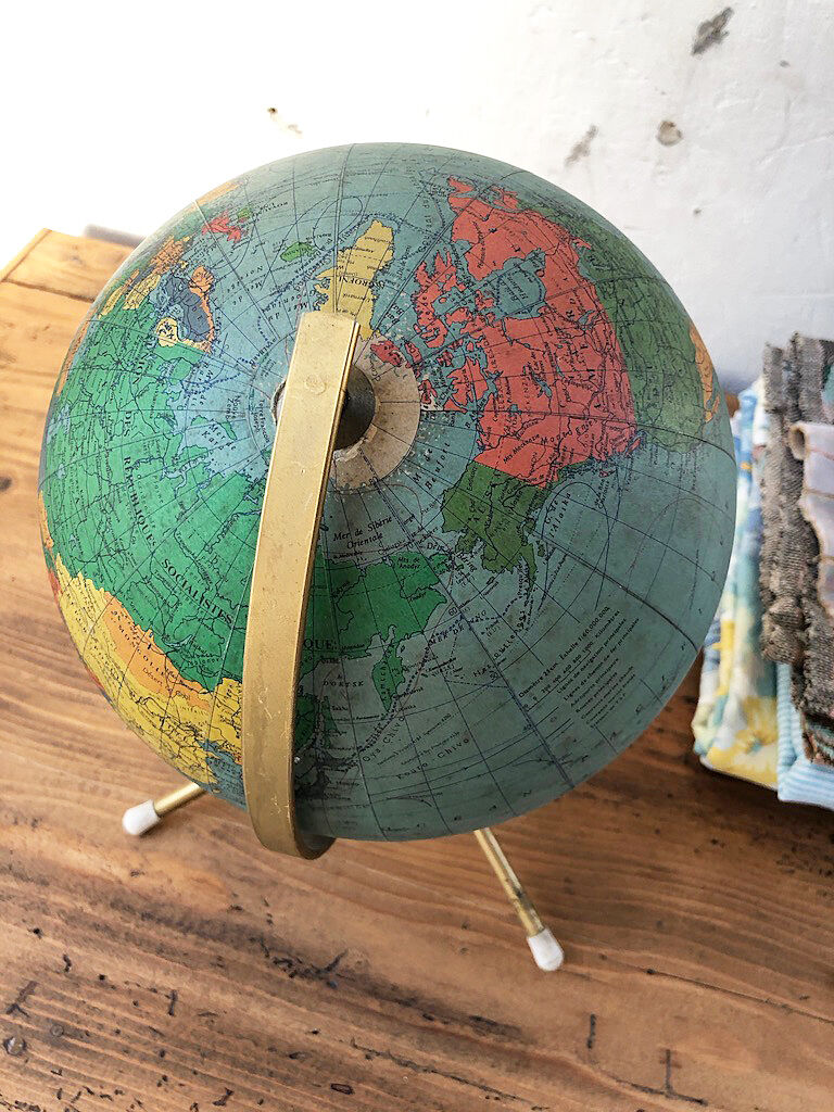 Ancient globe of earth George Philip & Son