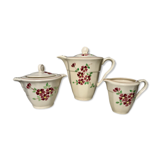 Set of a coffee maker / teapot, milk pot and sugar Mill of Wolves model "Janine" 30s