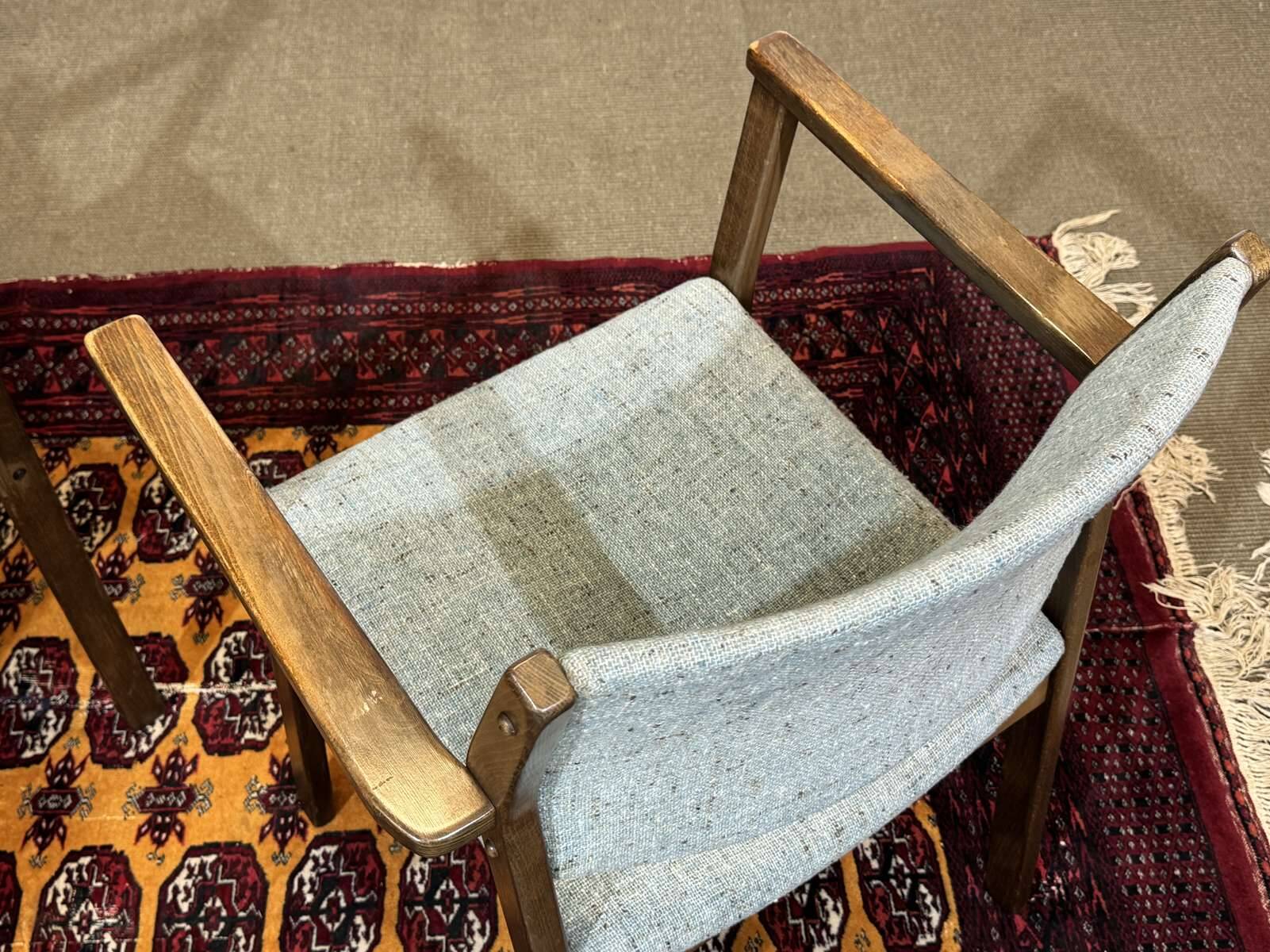 Pair of English teak armchairs from the 1970s.