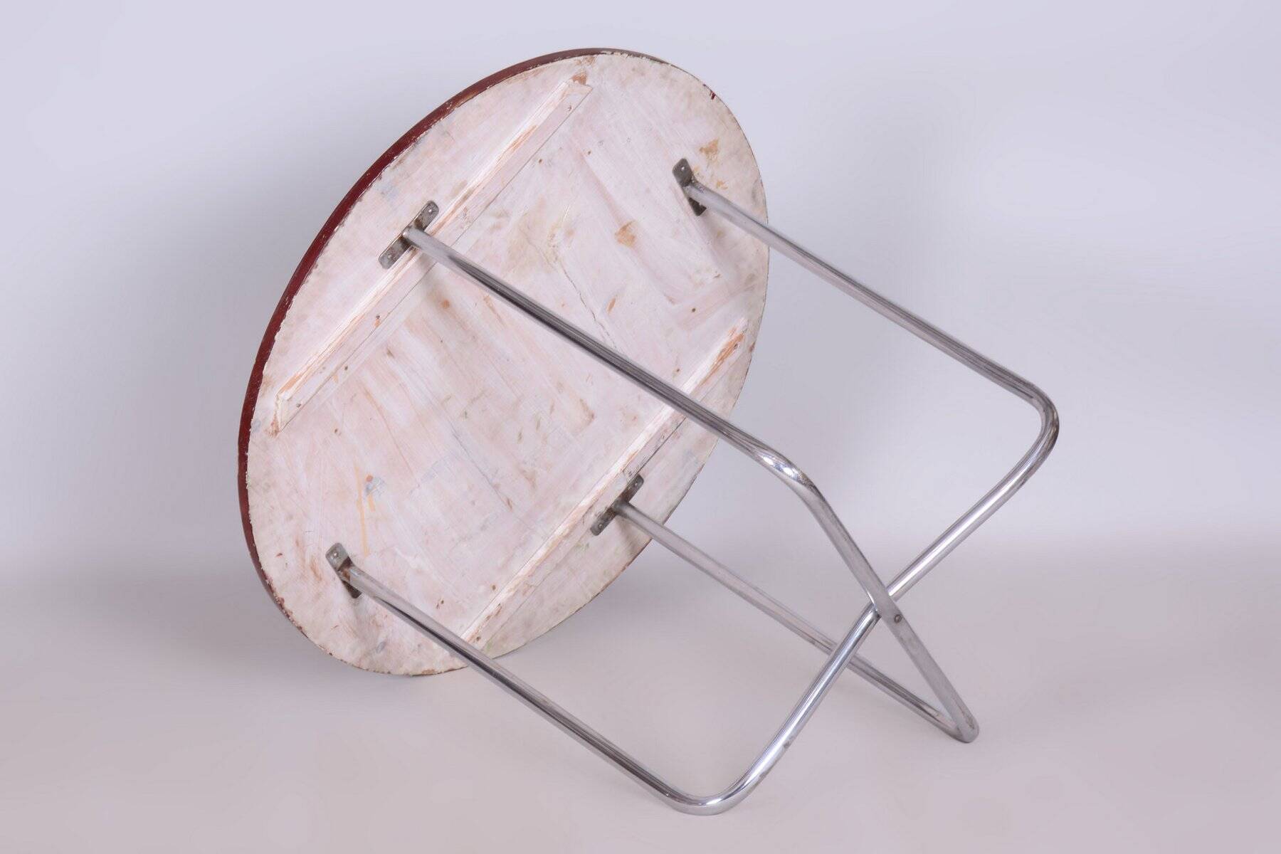 Czech Bauhaus Chrome Dining Table and Chairs attributed to Hynek Gottwald, 1930s, Set of 5