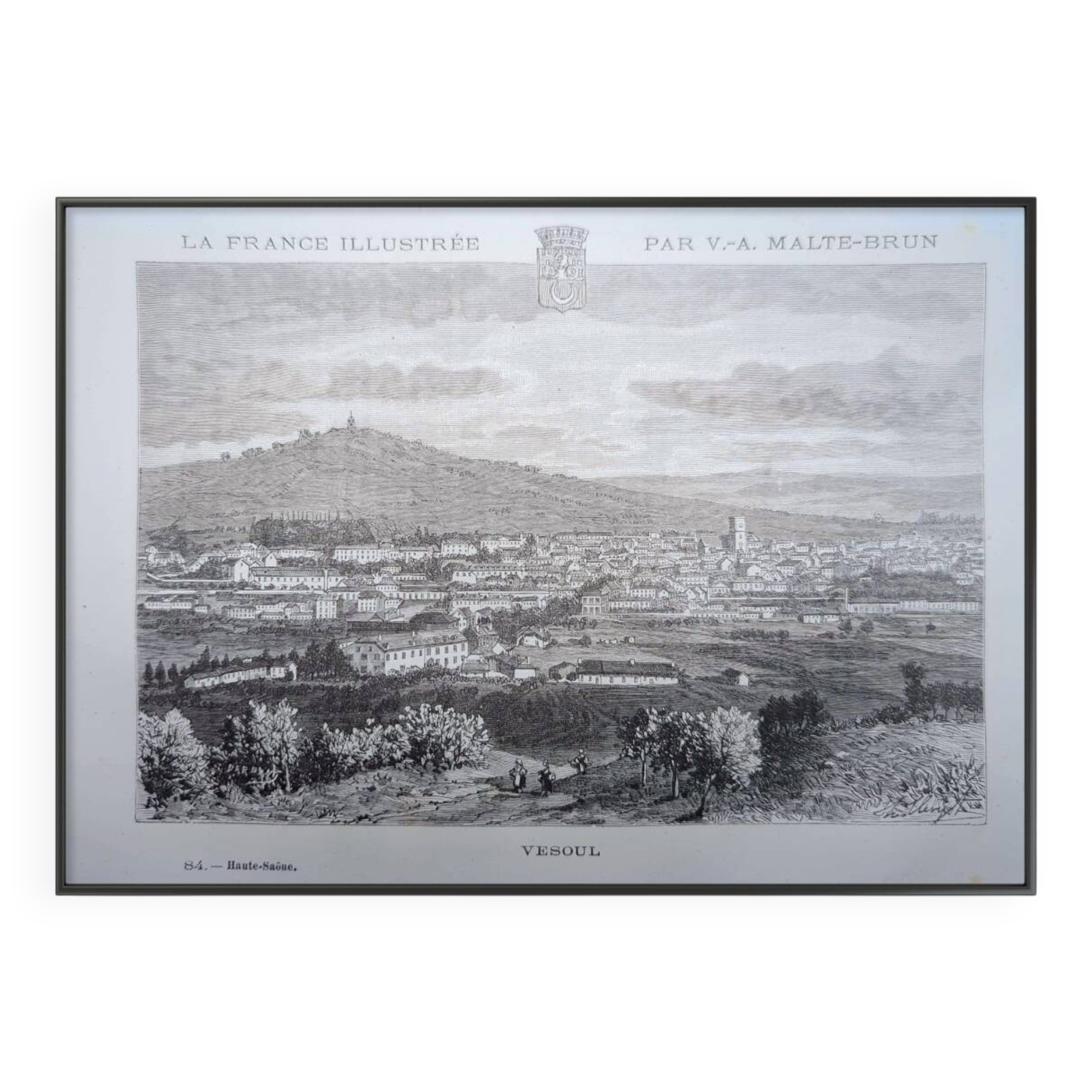 Vesoul, Haute-Saône, printed illustration from 1883.