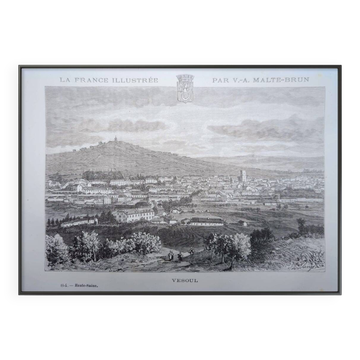 Vesoul, Haute-Saône, printed illustration from 1883.