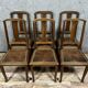 Series of 6 Art Nouveau period chairs stamped under the seat