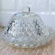 Chiseled glass butter tray