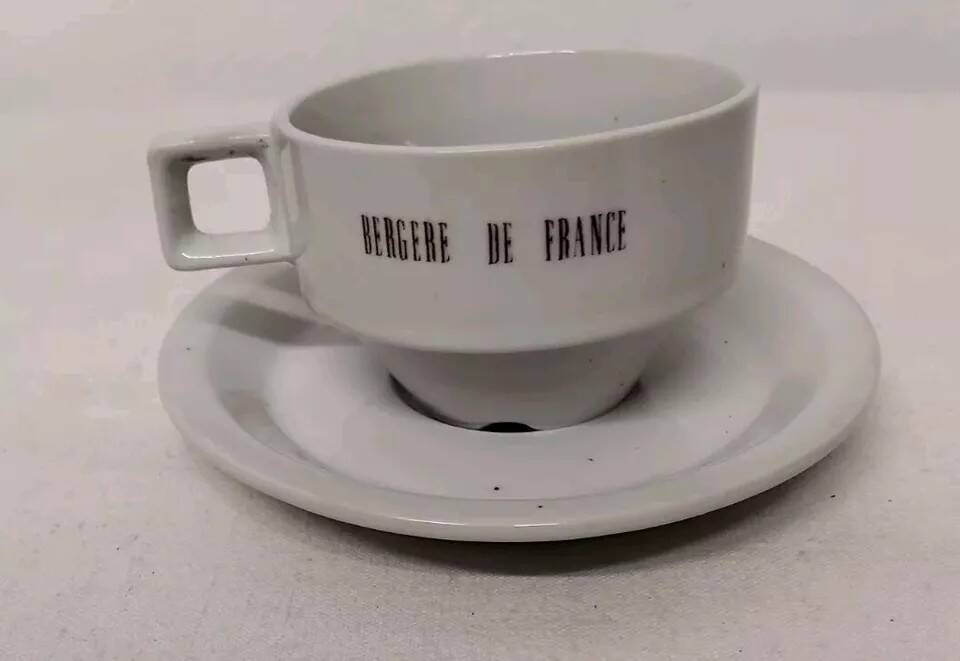 Vintage Bergère De France Espresso Cup and Saucer Set