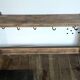 ETAGERE Vintage 5 Crochets BOIS Brut