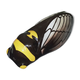 Bouquetière cigale en céramique longueur 35cm