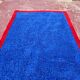 Authentic Beni Ouarain rug 250 x 180 cm – Cobalt blue and red – Piece