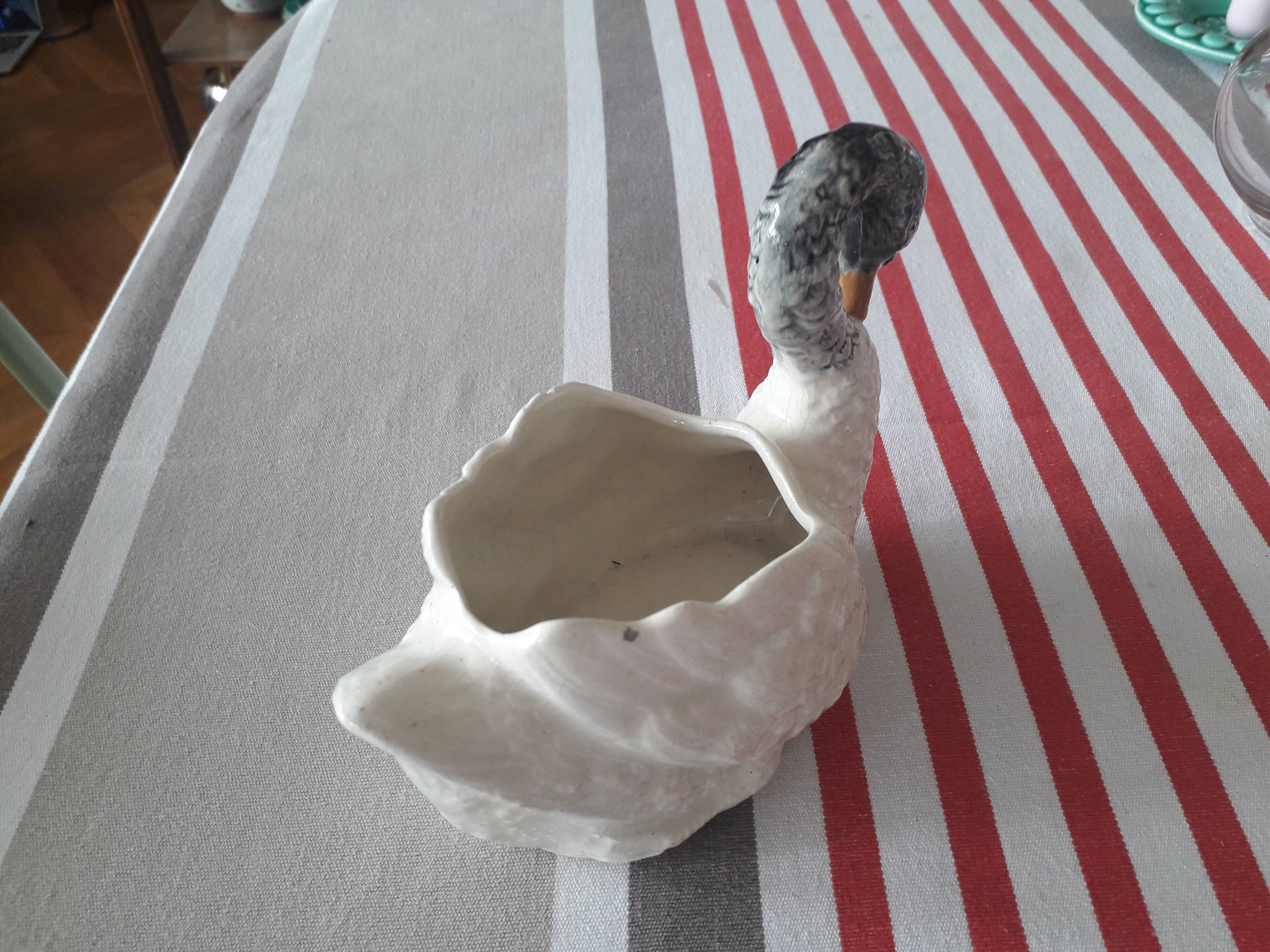 Vintage ceramic swan