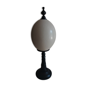 Cabinet of Curiosities ostrich egg ostrich struthio camelus on base