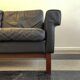 Midcentury leather and teak "Gotland" sofa, Ikea, Sweden, 1967
