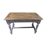 Antique desk patinated