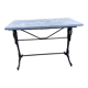 Table pied fonte dessus marbre gris