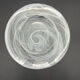 Large glass plate "Smoke Swirls" – white decor, Ø 35 cm