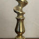 Pair of twisted solid brass candle holders
